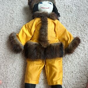 Cloth And Fur Vintage Inuit Doll
